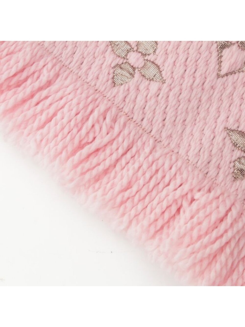 Louis Vuitton Wool Silk Echarpe Logo Mania Shine Scarf Pink - Picture 4 of 10